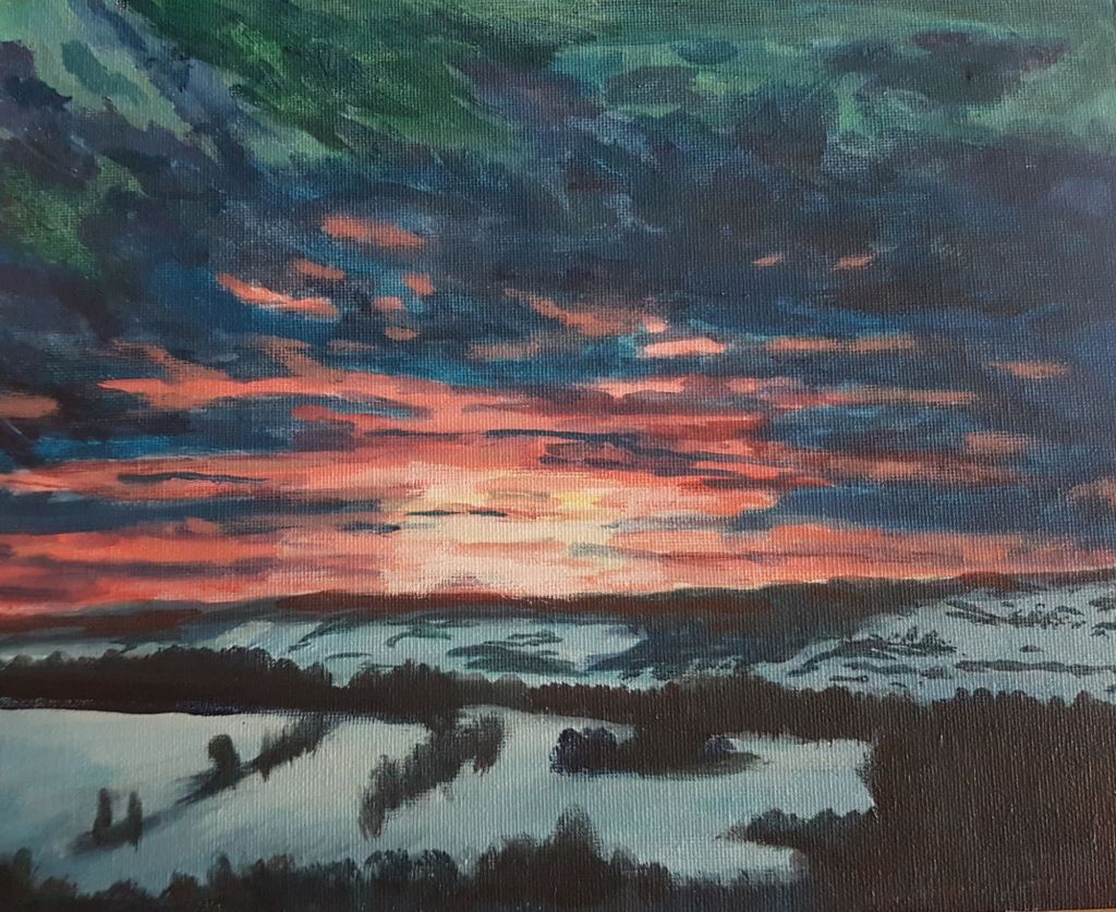 Wintermorgen (24x30 cm)