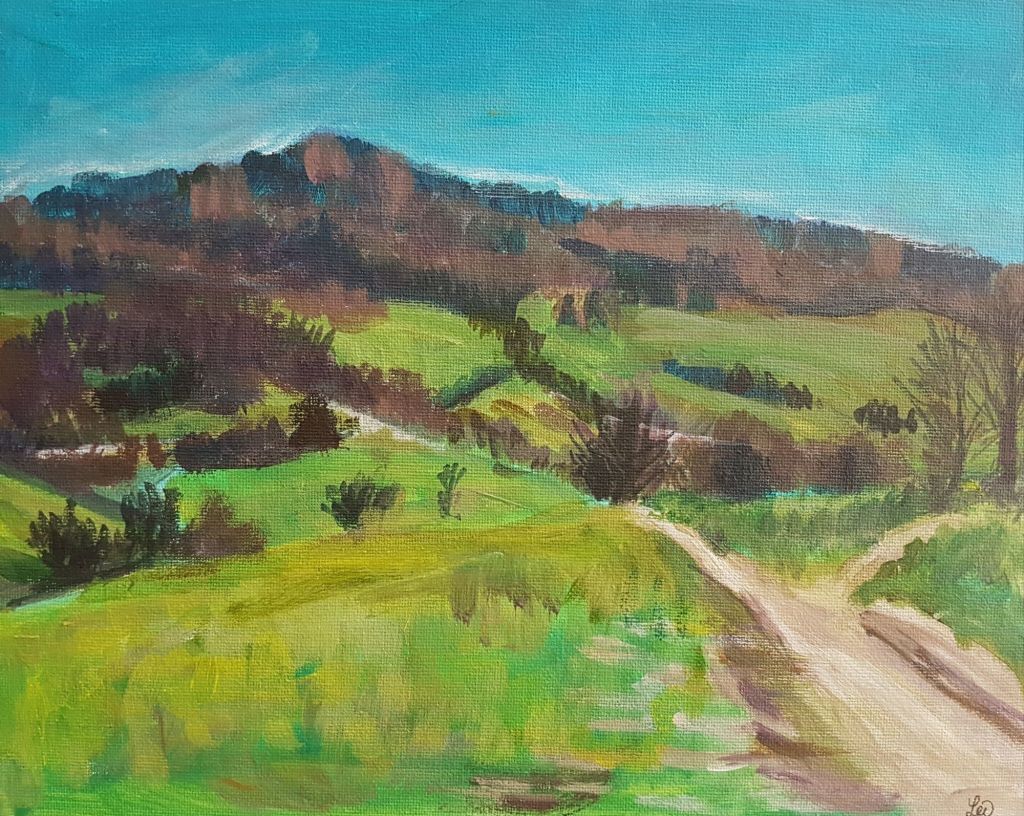 Blick auf den Melibokus (24x30 cm)