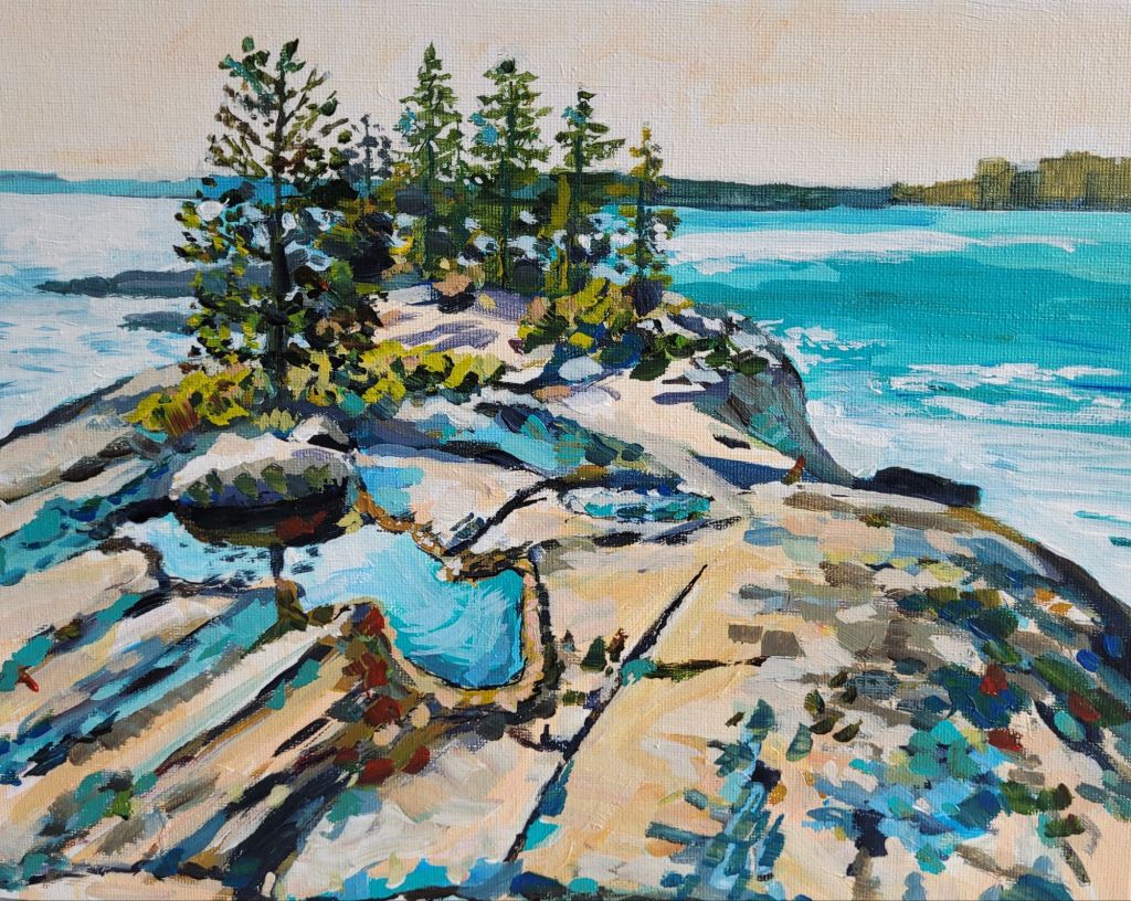 Felsen in Schweden (24x30 cm)